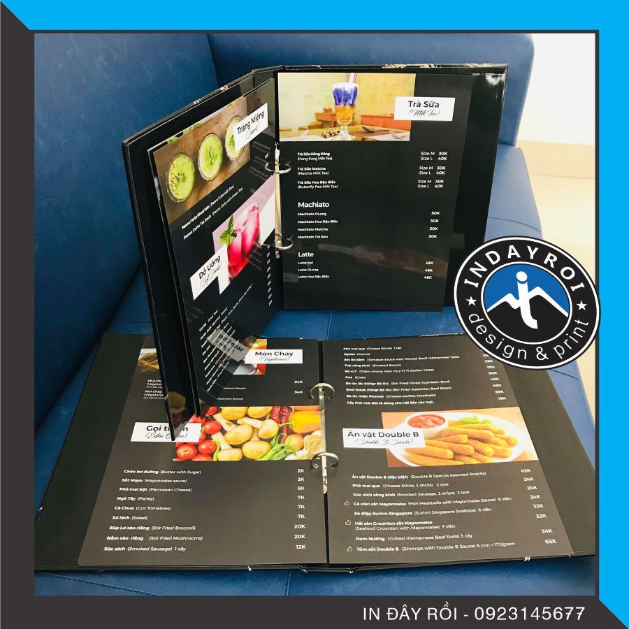 IN MENU GIẤY NHỰA A4 - A3 – IN ĐÂY RỒI WORKSHOP