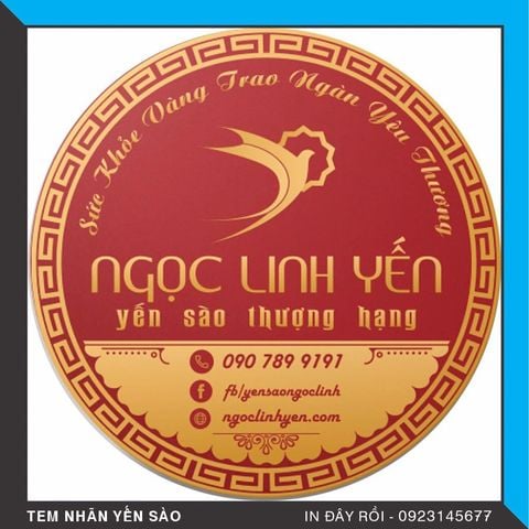 TEM YẾN SÀO DECAL NHỰA