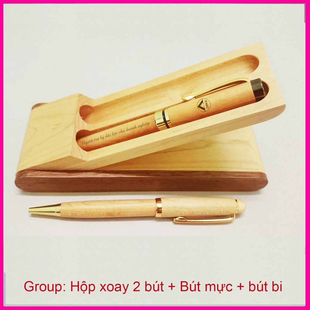  007 - HỘP XOAY 2 BÚT + BÚT 