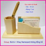  008 - KHAY ĐỂ NAMECARD + ỐNG BÚT + BÚT 