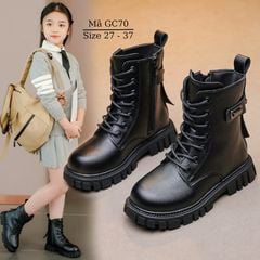Bốt bé gái trẻ em học sinh 3 - 12 tuổi cổ cao thời trang năng động cá tính phong cách Hàn Quốc GC70