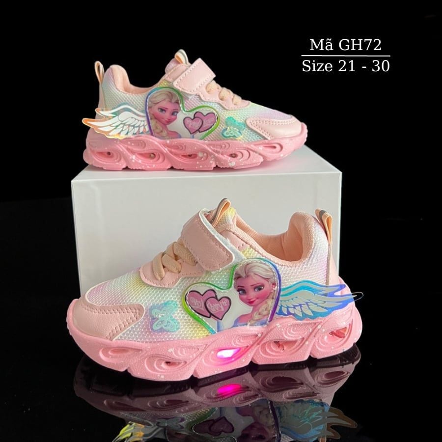 Giày Elsa phát sáng cho bé gái 1 - 5 tuổi phong cách Hàn Quốc GH72