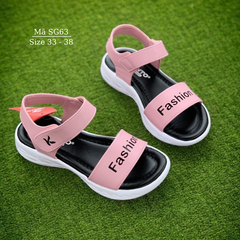Dép quai hậu sandal bé gái KENTO quai ngang kiểu dán êm nhẹ phong cách Hàn Quốc cho học sinh nữ 8 - 15 tuổi SG63