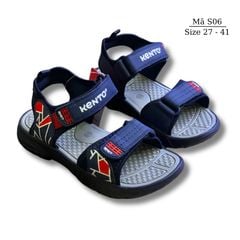 Dép sandal KENTO cho bé trai 3 - 15 tuổi dáng thể thao khỏe khoắn năng động đi học đi biển phong cách Hàn Quốc S06