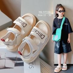 Dép Sandal Cho Bé Trai 1 - 5 Tuổi Quai Ngang Chicago Sành Điệu Mang Mùa Hè Đi Học Đi Chơi Phong Cách Hàn Quốc ST104