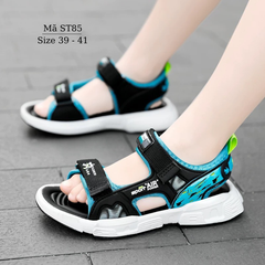 Dép sandal bé trai 10, 11, 12, 13, 14, 15 tuổi quai hậu êm nhẹ chống trơn trượt phong cách Hàn Quốc đi học đi biển mùa hè ST85