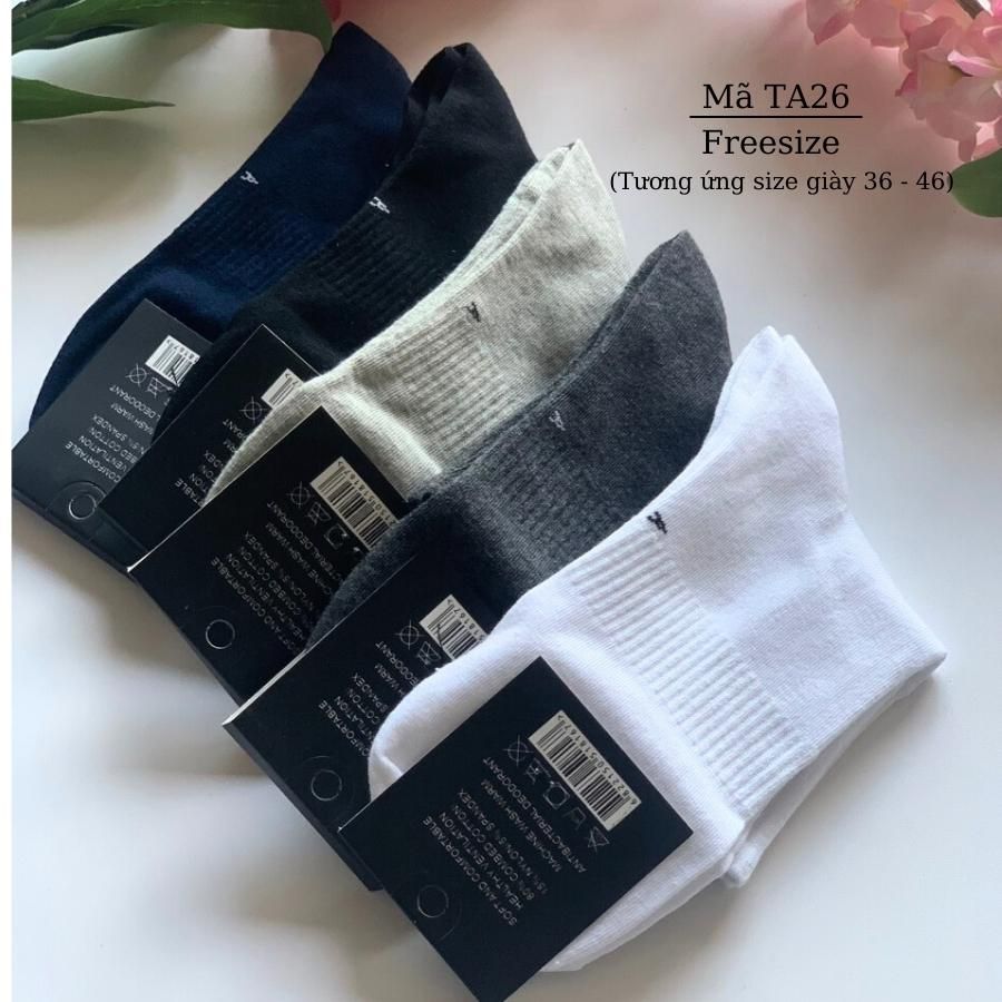 Tất/Vớ Nam - Tất trẻ em học sinh tiểu trung học cotton thoáng khí Freesize đi giày thể thao, đá bóng thời trang TA26