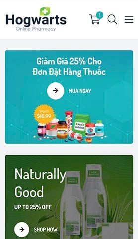 Mẫu website HG Pharmacy