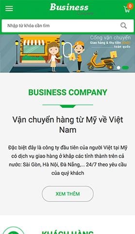 Mẫu website nobi business company