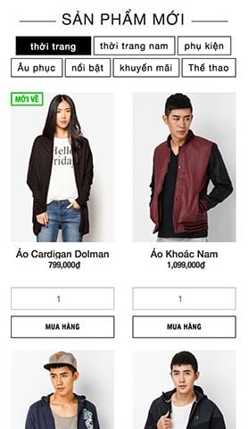 Mẫu website the mib