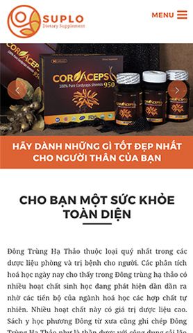 Mẫu website suplo thuốc