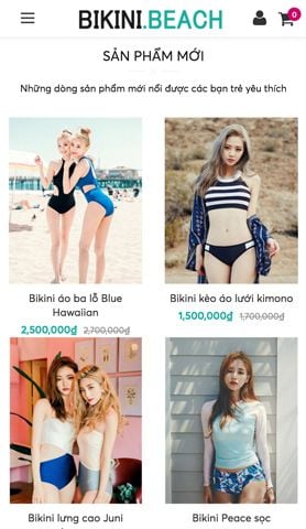 Mẫu website nobi bikini beach