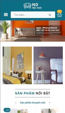 Mẫu website ND Nội Thất
