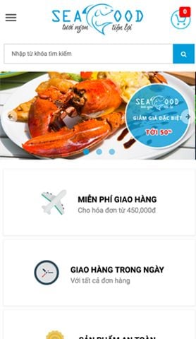 Mẫu website seafood