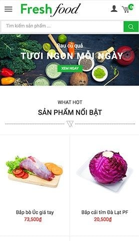 Mẫu website fresh food