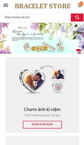 Mẫu website nobi bracelet store