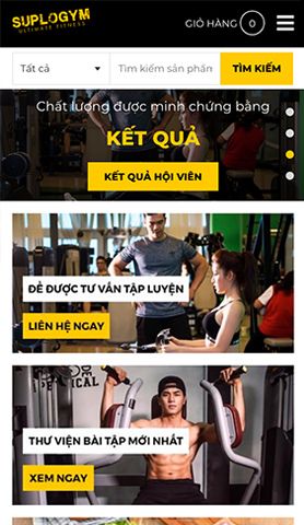 Mẫu website suplo gym