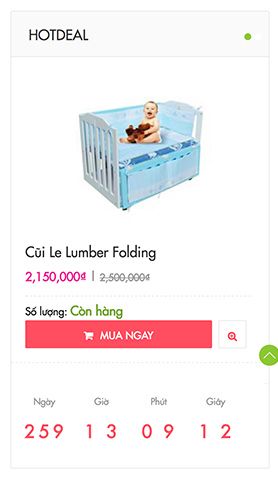 Mẫu website baby house