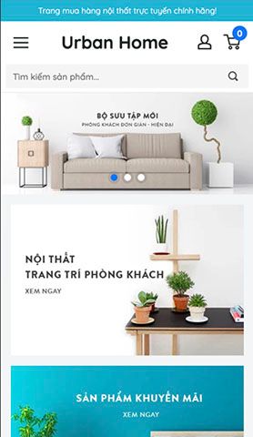 Mẫu website Urban Home