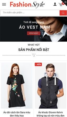 Mẫu website fashion shop
