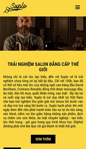 Mẫu website suplo hair salon