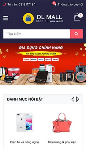 Mẫu website dl mall