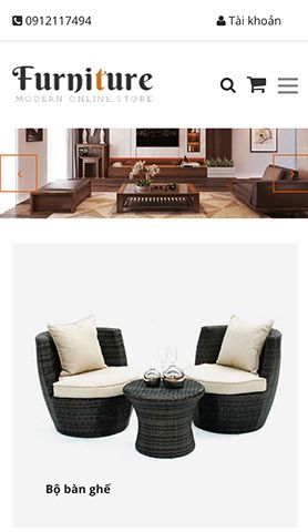 Mẫu website dl furniture
