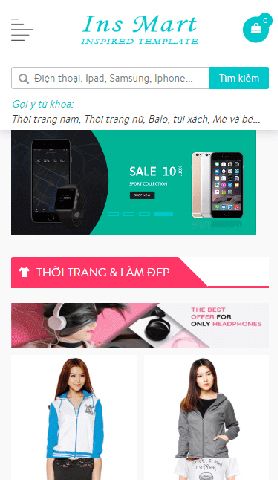 Mẫu website ins mart