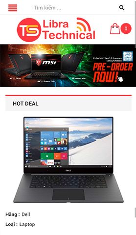 Mẫu website libra technical