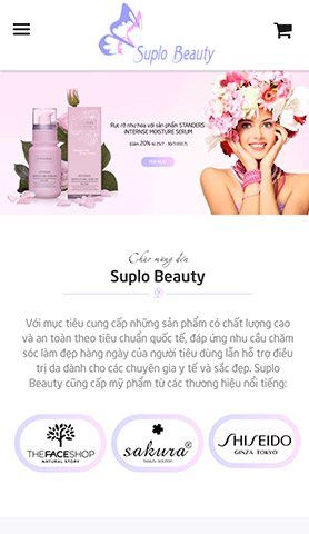 Mẫu website suplo beauty