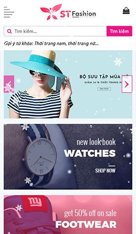 Mẫu website st fashion