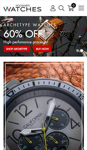 Mẫu website Hogwarts watches