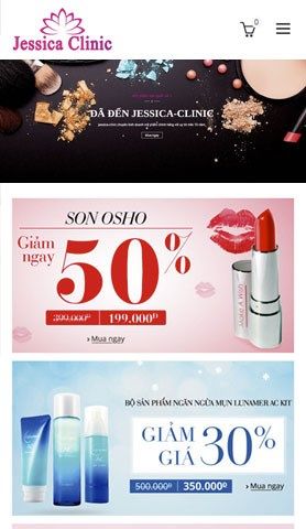 Mẫu website jessica clinic