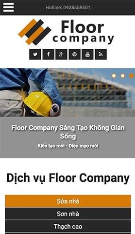Mẫu website floor company