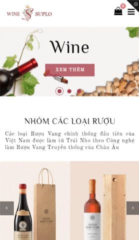 Mẫu website suplo wine