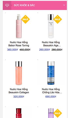 Mẫu website nobi smart store