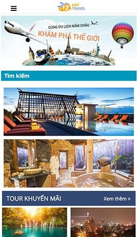 Mẫu website du lịch hot travel