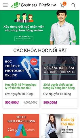 Mẫu website business platform