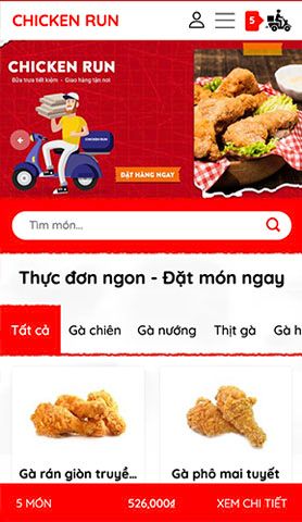 Mẫu website Chicken Run