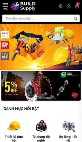 Mẫu website Build Supply