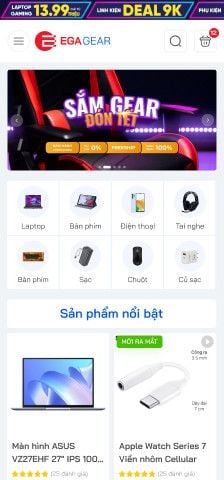 Mẫu website EGA Gear