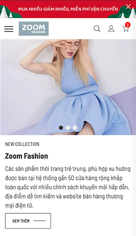 Mẫu website Zoom Fashion