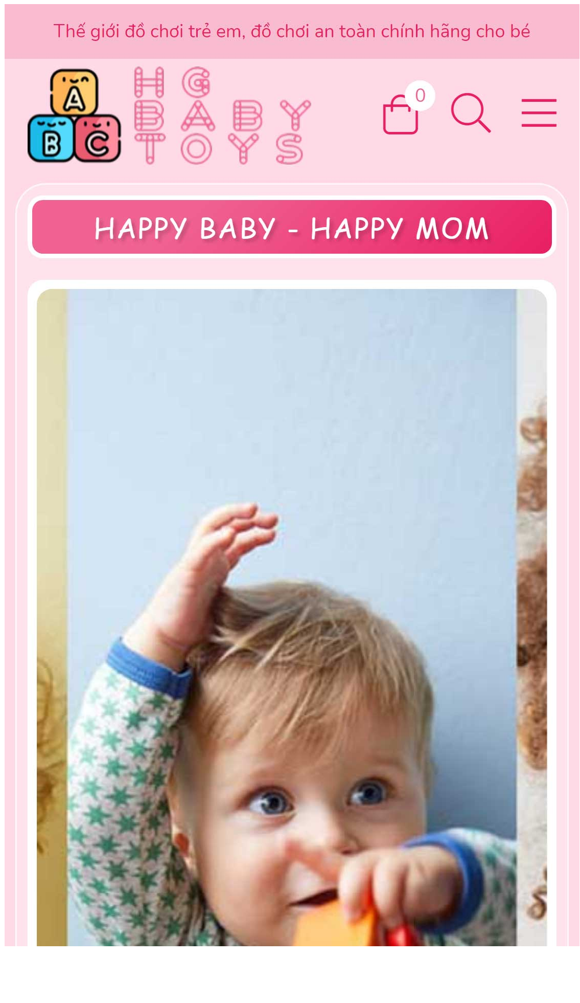 Mẫu website HG Baby Toys