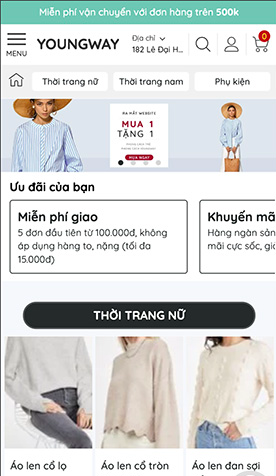 Mẫu website YoungWay