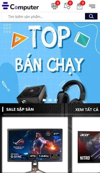 Mẫu website F1GENZ Computer - Máy tính