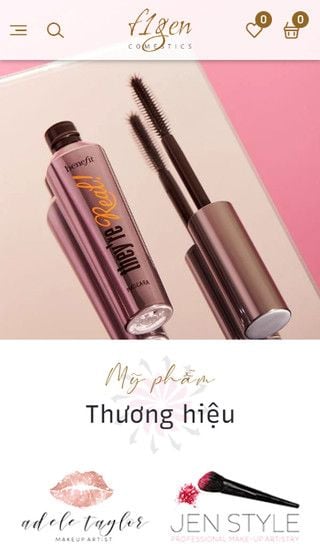 Mẫu website F1GENZ Cosmetic - Mỹ Phẩm