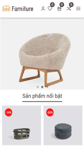 Mẫu website F1GENZ Furniture - Nội thất