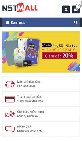 Mẫu website NST Mall
