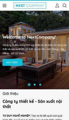 Mẫu website Next Company