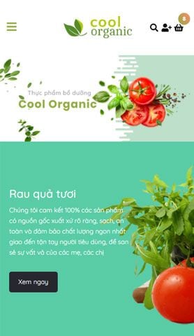 Mẫu website Cool Organic